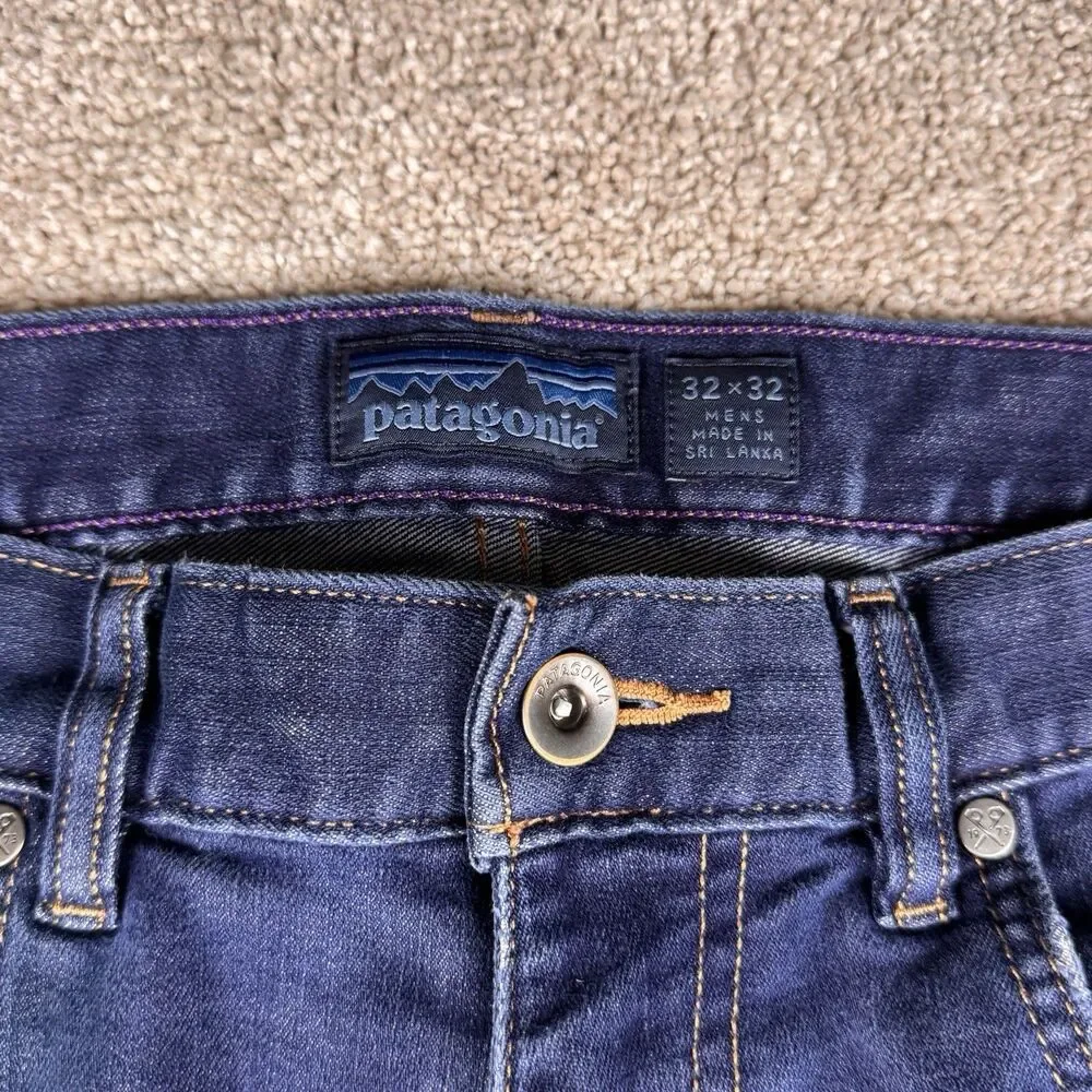 Patagonia Iron Clad Men's Straight Stretch Distressed Jeans 32x32 (Fits 29x30)